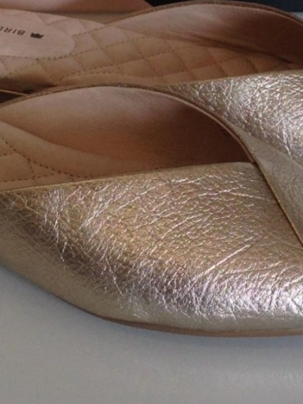 Birdies Metallic Rose Gold Ballet Flats